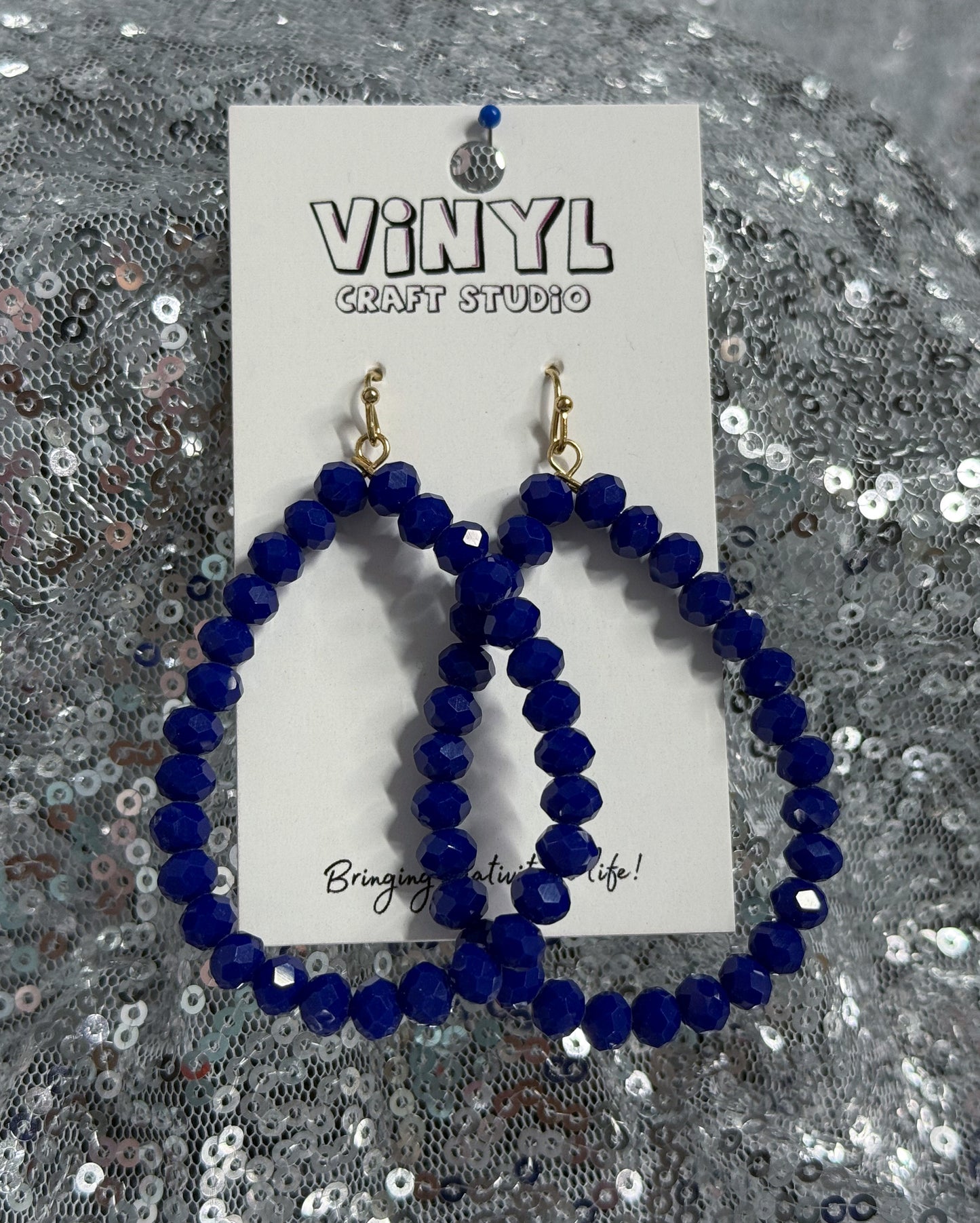 Beaded Hoop Earrings