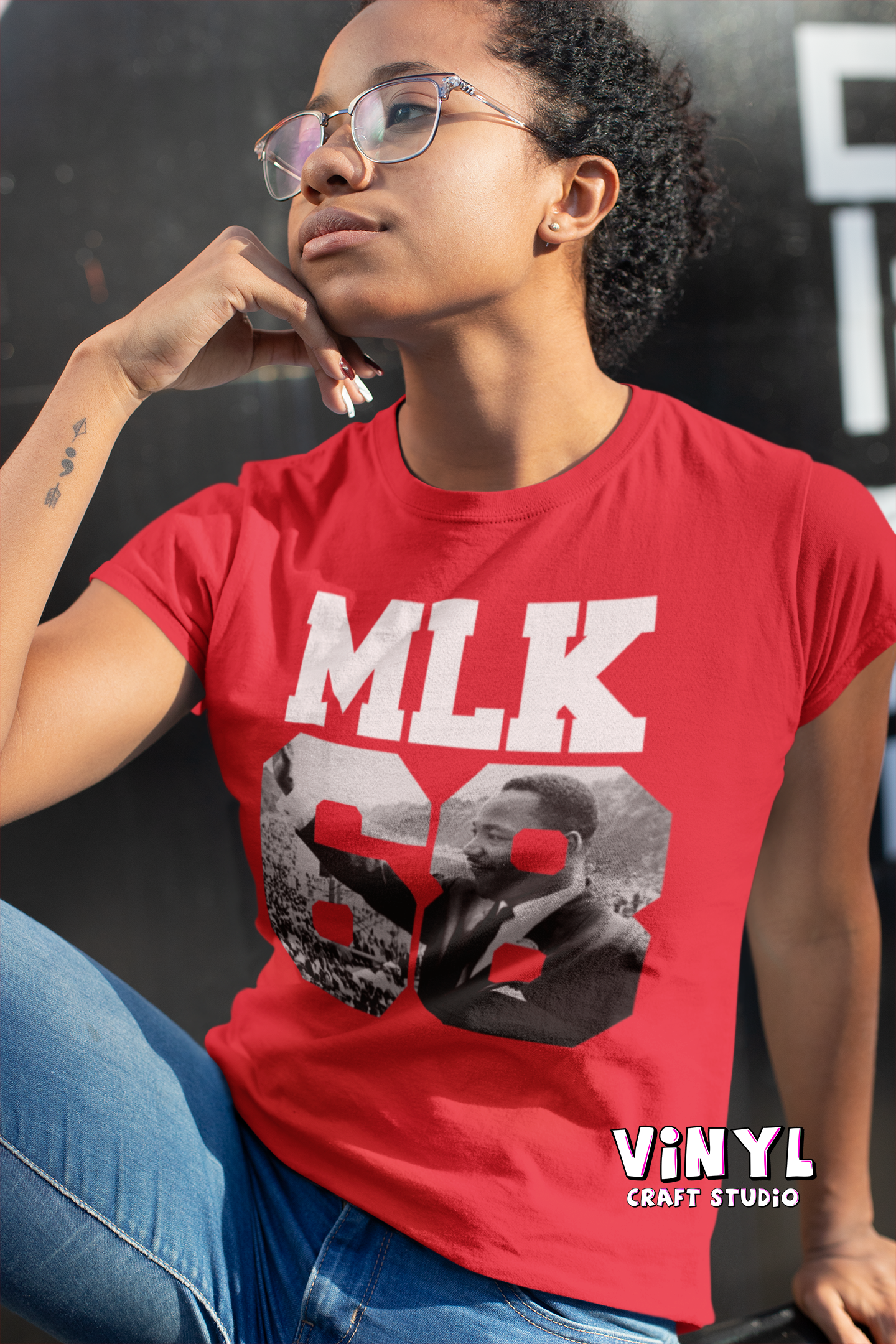 296.) MLK 68 White Font
