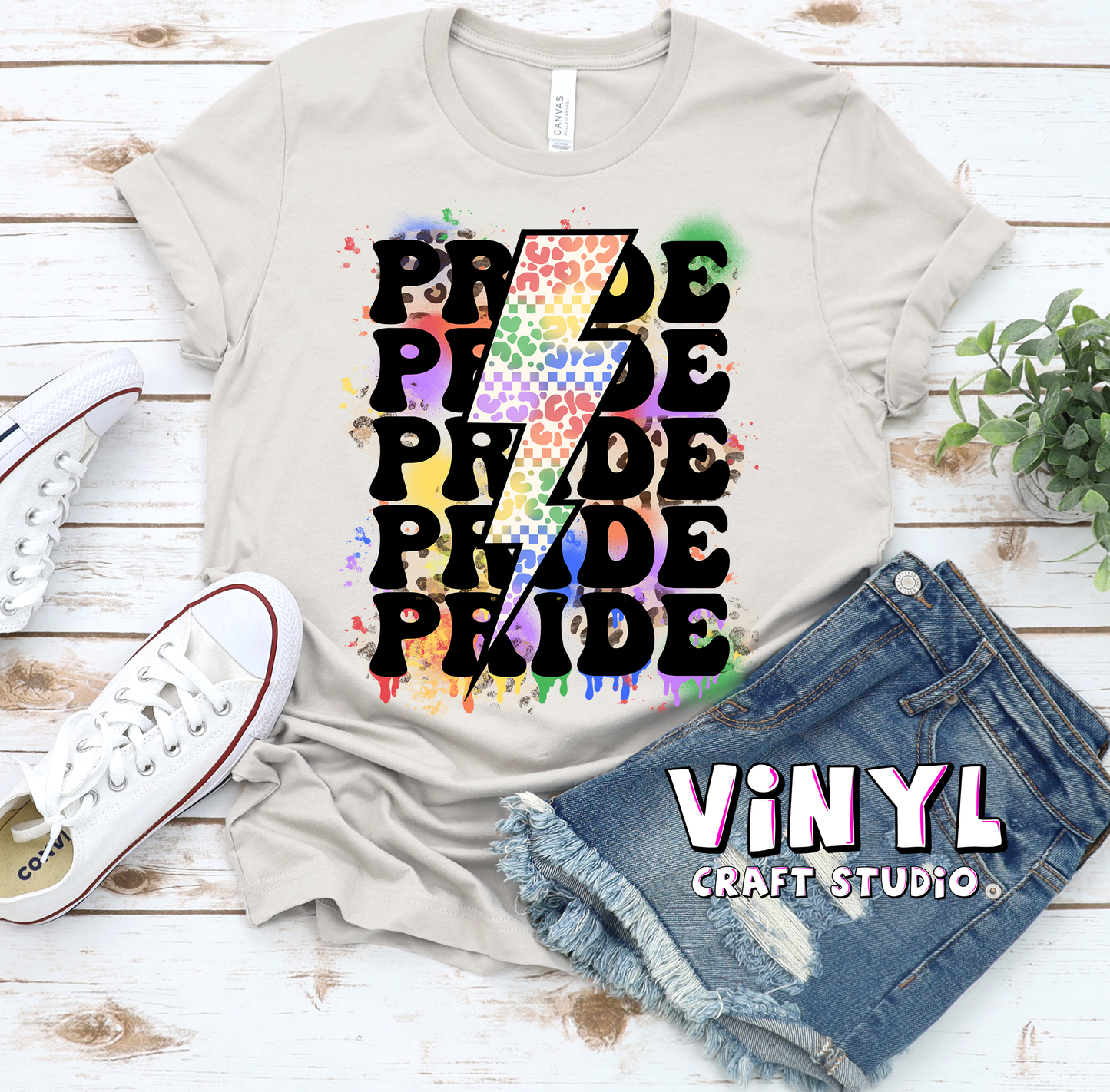307.) Pride Leopard Lightening Bolt
