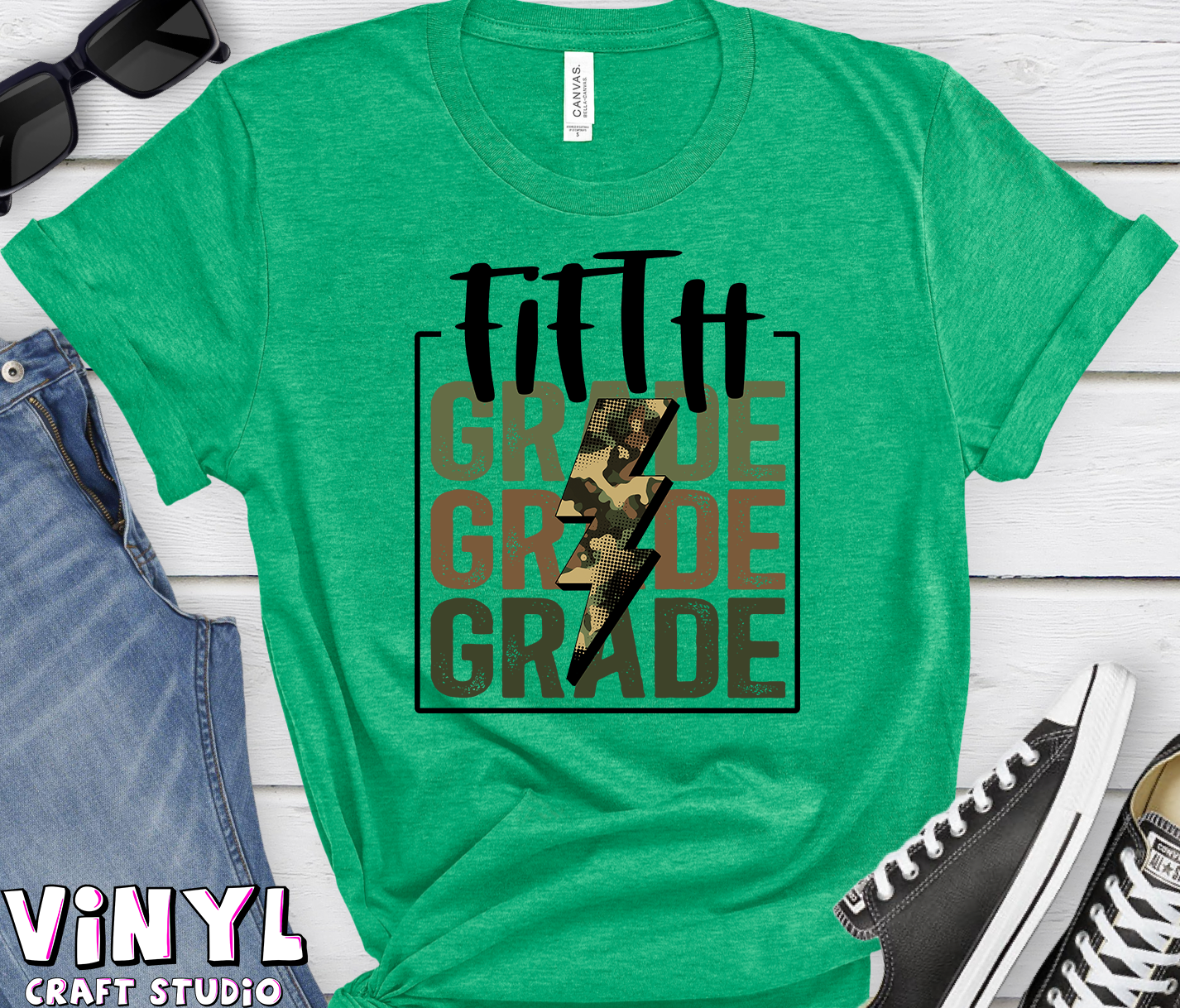 592.)5th Grade Camo Lightning