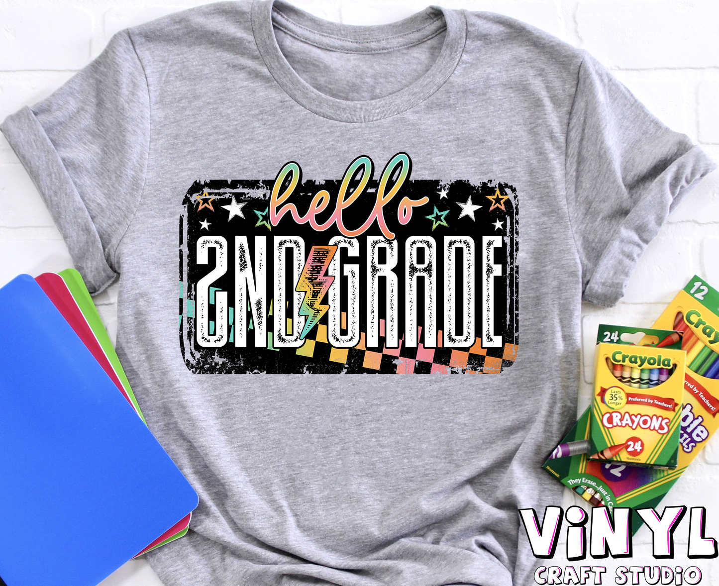 617.)Hell 2nd Grade Grunge Colorful