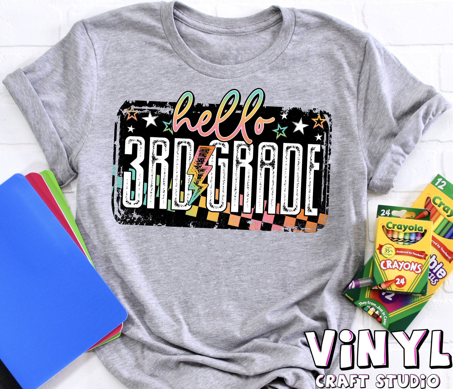618.)Hello 3rd Grade Grunge Colorful