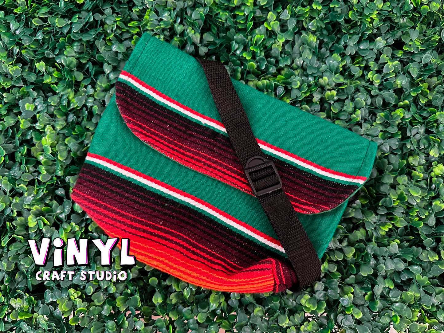 A007_Crossbody Serape Green