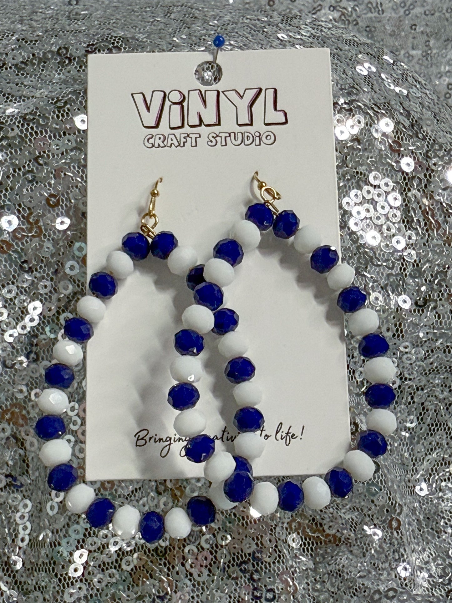 Beaded Hoop Earrings