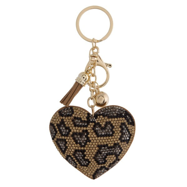 Leopard Rhinestone - Brown