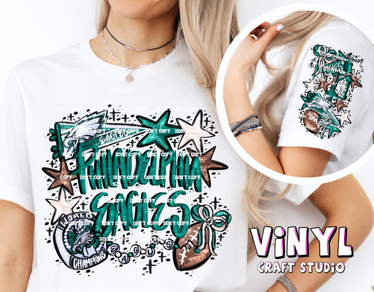 3905A_Eagles Front and Short Sleeve Transfer