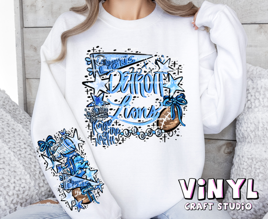 3907A_Lions Front and Long Sleeve Transfer