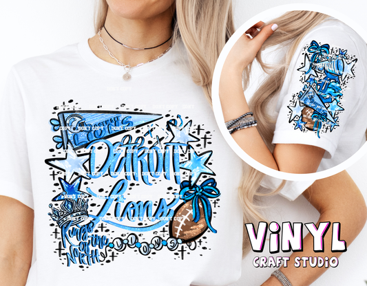 3907A_Lions Front and Short Sleeve Transfer