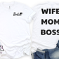 640.) Wife. Mom. Boss. - Black Glitter