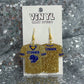 OC Gold Glitter Jersey Earrings