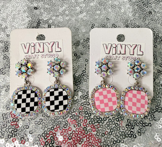 Checkered Glam (Studs)