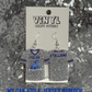 Folks Silver Glitter Jersey Earrings - We can add a jersey number.