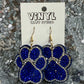 Paw Puff - Blue Bling Earrings