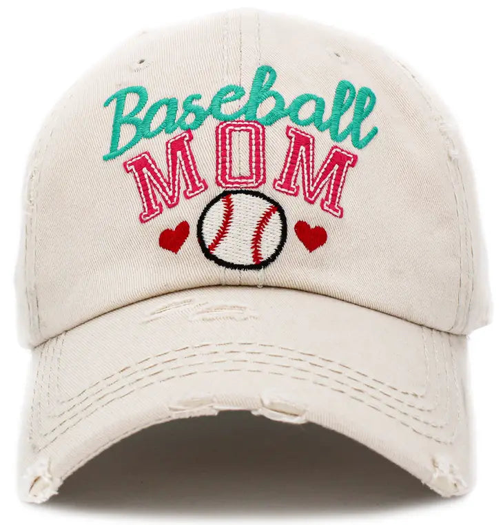 Baseball Mom Washed Vintage Ballcap