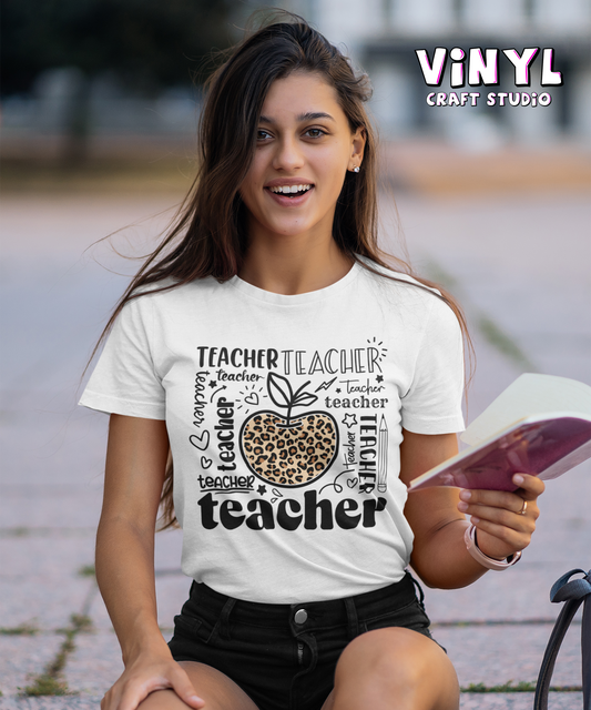 155.) Teacher Leopard Apple